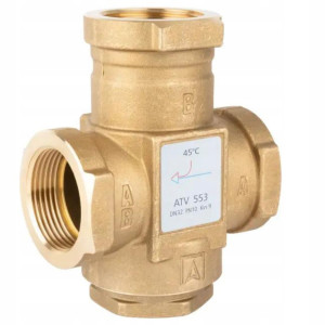 ZAWÓR TEMPERATUROWY OCHRONY POWROTU KOTŁA ATV553 DN32 5/4" 9m/h 45°C AFRISO