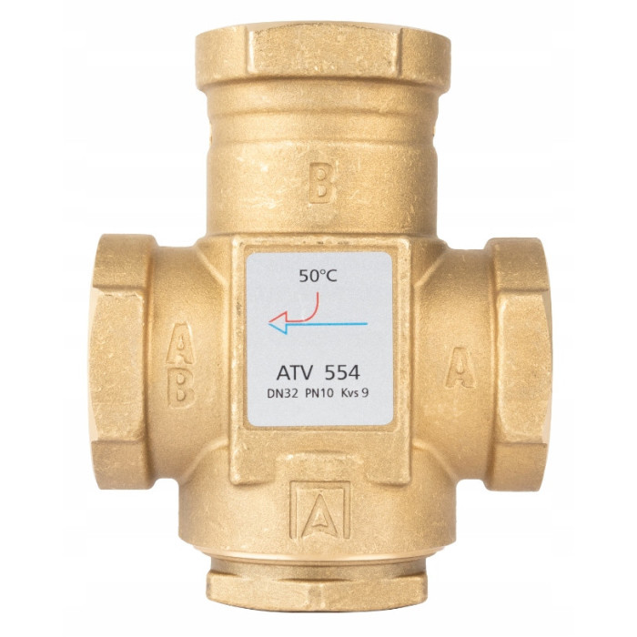 ZAWÓR TEMPERATUROWY OCHRONY POWROTU KOTŁA ATV554 DN32 5/4" 9m/h 50°C AFRISO