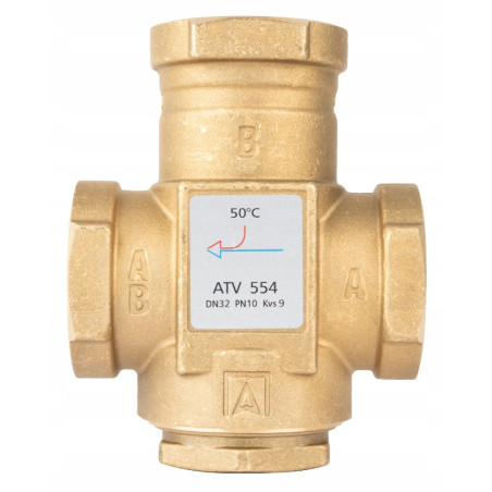 ZAWÓR TEMPERATUROWY OCHRONY POWROTU KOTŁA ATV554 DN32 5/4" 9m/h 50°C AFRISO