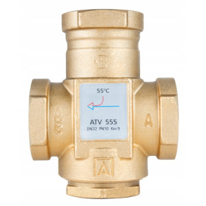 ZAWÓR TEMPERATUROWY OCHRONY POWROTU KOTŁA ATV555 DN32 5/4" 9m/h 55°C AFRISO