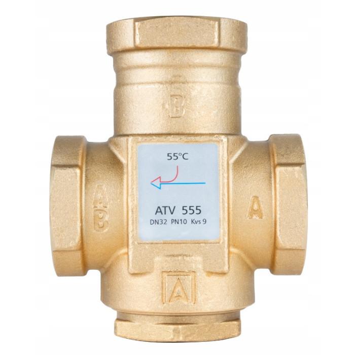 ZAWÓR TEMPERATUROWY OCHRONY POWROTU KOTŁA ATV555 DN32 5/4" 9m/h 55°C AFRISO