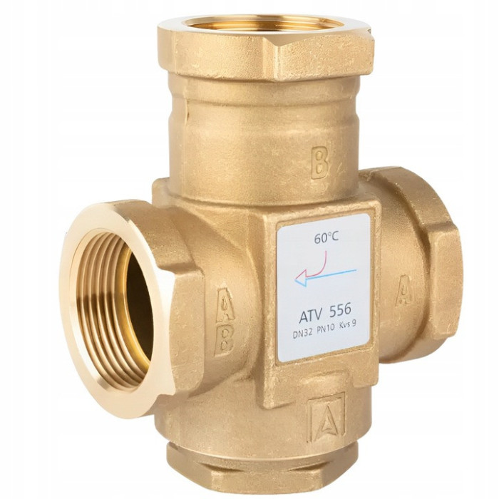 ZAWÓR TEMPERATUROWY OCHRONY POWROTU KOTŁA ATV556 DN32 5/4" 9m/h 60°C AFRISO