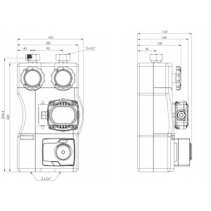 GRUPA POMPOWA BPG 241 DN20 POMPA AFRISO AP SIŁOWNIK ARM 141 AFRISO