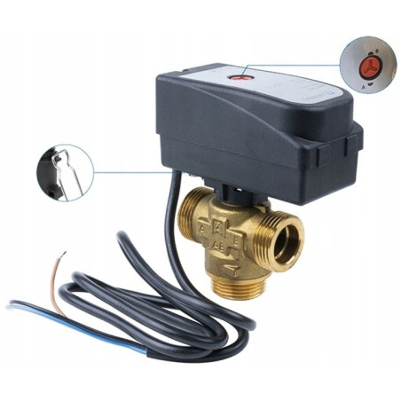 ZAWÓR STREFOWY 3-DROGOWY TRZY DROŻNY AZV 643 G1" 8m/h PRZEŁĄCZENIOWY AFRISO