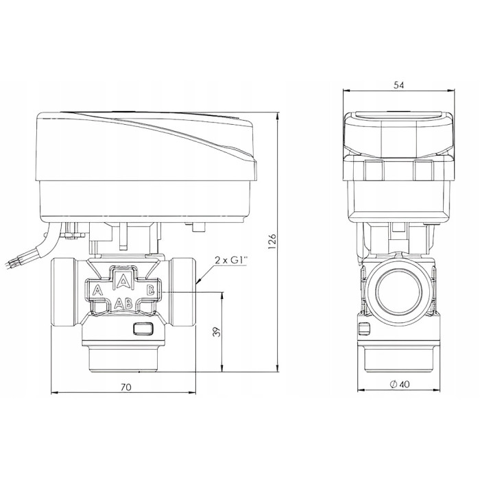 ZAWÓR STREFOWY 3-DROGOWY TRZY DROŻNY AZV 643 G1" 8m/h PRZEŁĄCZENIOWY AFRISO