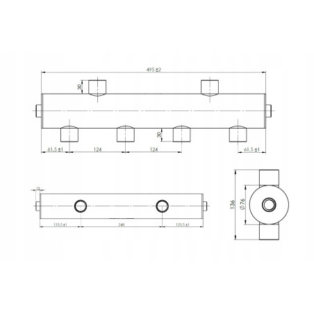 SPRZĘGŁO HYDRAULICZNE Z ROZDZIELACZEM AFRISO BLH 850 moc 70 kW GW G1''