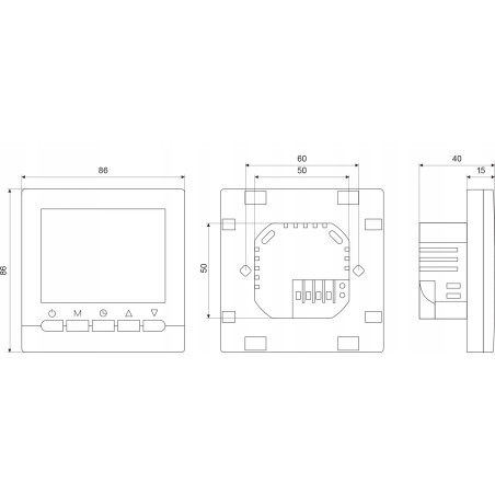STEROWNIK REGULATOR TEMPERATURY PRZEWODOWY TERMOSTAT TYGODNIOWY AFRISO 230V