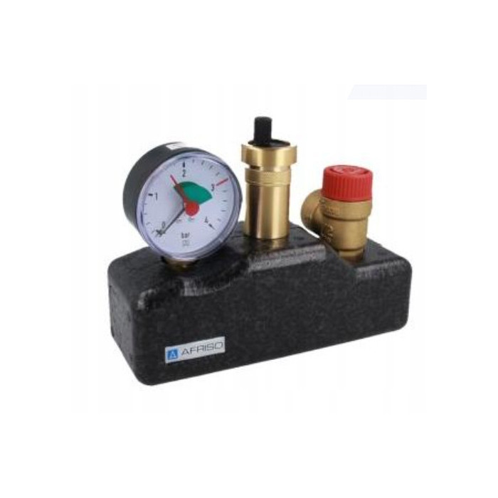 GRUPA Z ZAWOREM BEZPIECZEŃSTWA MS 3 BAR DO KOTŁA KSG Z IZOLACJĄ AFRISO