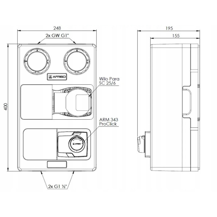 Grupa pompowa Afriso PrimoTherm K 180-2 AFRISO