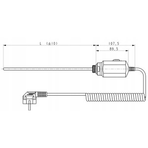 GRZAŁKA ELEKTRYCZNA DO GRZEJNIKA ŁAZIENKOWA VOLUX 1200W BIAŁA