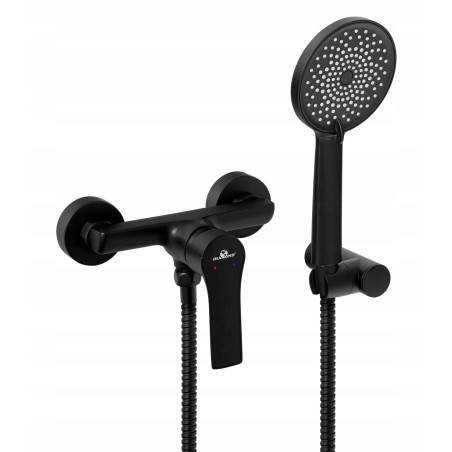 Bateria natryskowa jednouchwytowa BORNEO Diamond Czarna