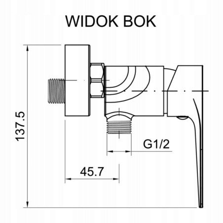 Bateria natryskowa jednouchwytowa BORNEO Diamond Czarna