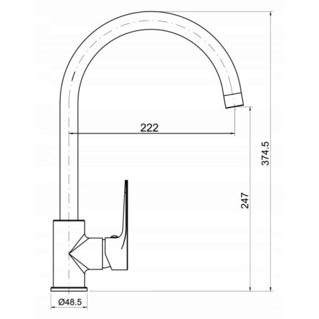 Bateria kuchenna jednouchwytowa stojąca Borneo Diamond miedź