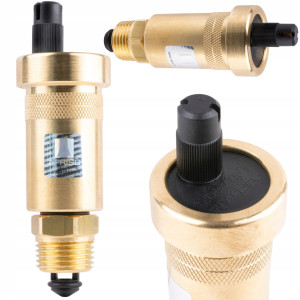 ODPOWIETRZNIK AUTOMATYCZNY AUTOMAT MOSIĘŻNY AFRISO 1/2" Z ZAWOREM STOPOWYM