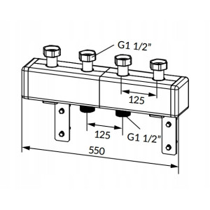 ROZDZIELACZ KSV 125-2 70 kW DO 2 OBIEGÓW POMPOWYCH PRIMOTHERM AFRISO