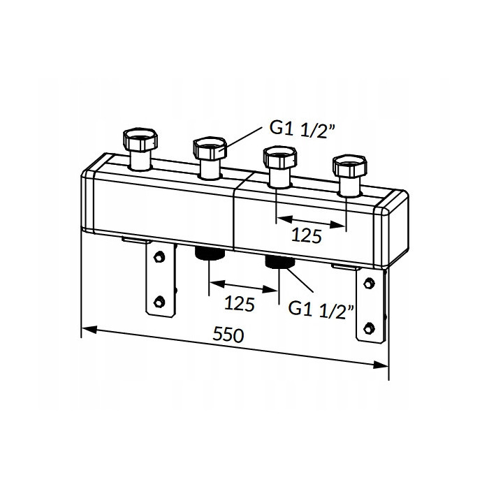ROZDZIELACZ KSV 125-2 70 kW DO 2 OBIEGÓW POMPOWYCH PRIMOTHERM AFRISO