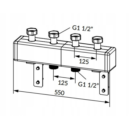 ROZDZIELACZ KSV 125-2 70 kW DO 2 OBIEGÓW POMPOWYCH PRIMOTHERM AFRISO