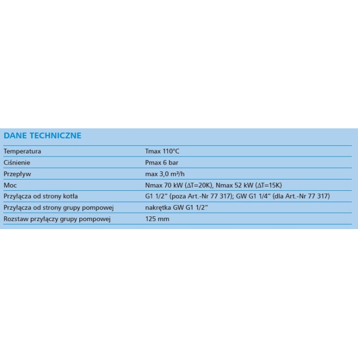 ROZDZIELACZ KSV 125-2 70 kW DO 2 OBIEGÓW POMPOWYCH PRIMOTHERM AFRISO