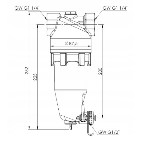 MAGNETYCZNY SEPARATOR ZANIECZYSZCZEŃ ADS181 AFRISO GW G1 1/4 DN32 5/4 CALA