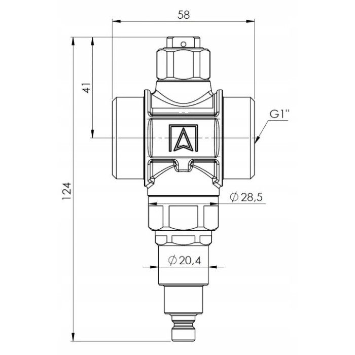 ZAWÓR ANTYZAMROŻENIOWY PRZECIW ZAMROŻENIOWY MOSIĘŻNY 100 1"GZ DN25 AFRISO