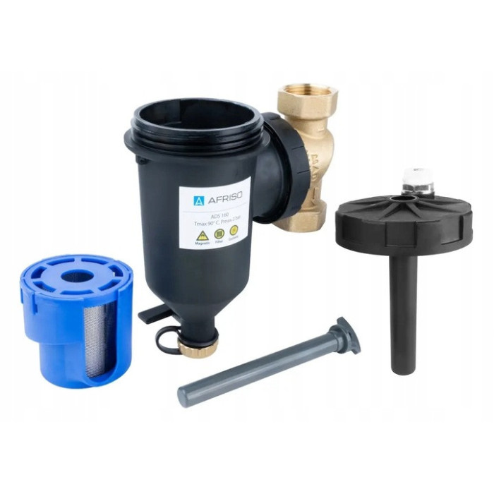 FILTR MAGNETYCZNY SEPARATOR ZANIECZYSZCZEŃ ADS160 AFRISO GW G1'' W IZOLACJI