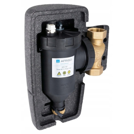 FILTR MAGNETYCZNY SEPARATOR ZANIECZYSZCZEŃ ADS160 AFRISO GW G1'' W IZOLACJI