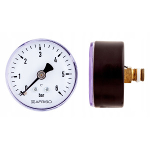 MANOMETR AXIALNY TYLNY 1/4 63mm 0-6 BAR RF AFRISO
