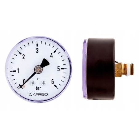 MANOMETR AXIALNY TYLNY 1/4 63mm 0-6 BAR RF AFRISO