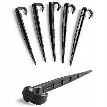 SZPILKI DO MONTAŻU RURY LINII KROPLUJĄCEJ 50 SZTUK CZARNE 15,5cm