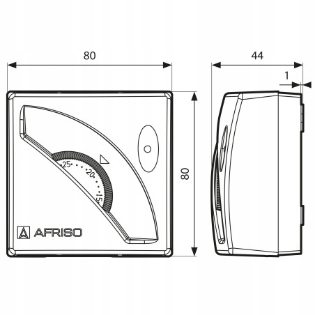 REGULATOR TEMPERATURY STEROWNIK TERMOSTAT POKOJOWY AFRISO TA3 10-30°C 230 V