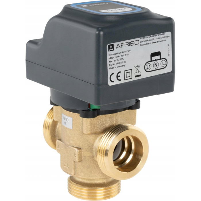 ZAWÓR 3-DROGOWY STREFOWY 5/4 CALA AZV 844 AFRISO DN25 Kvs13 m/h 230V AFRISO