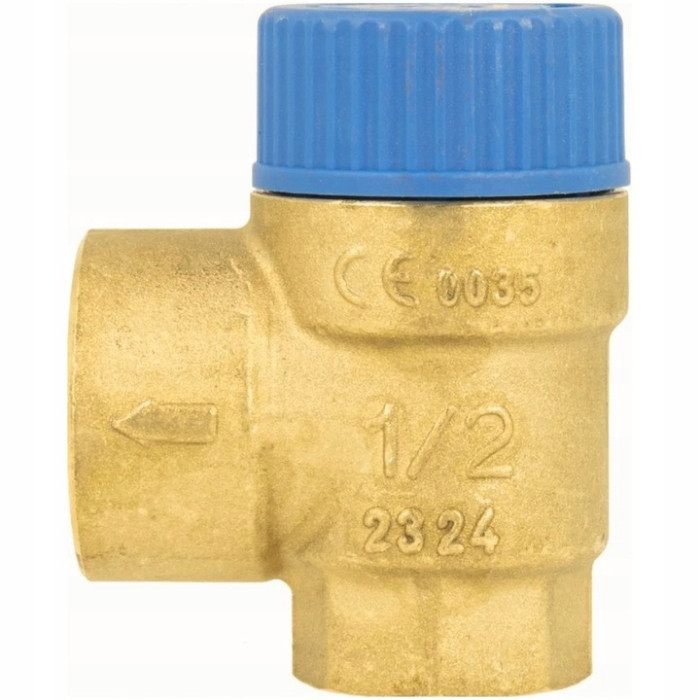 ZAWÓR BEZPIECZEŃSTWA DO INSTALACJI CWU 6 BAR 1/2'' x 3/4" GW AFRISO