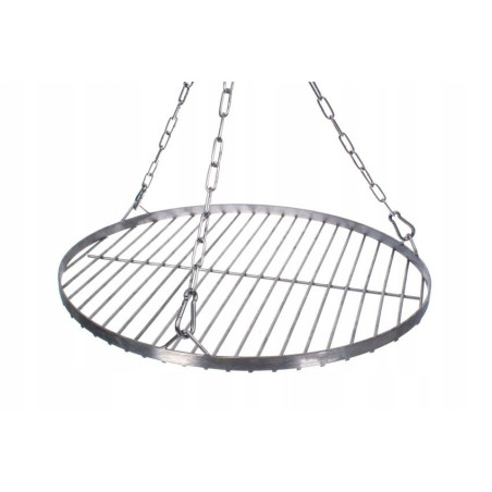 RUSZT DO GRILLA TRÓJNOGU OKRĄGŁY Z ŁAŃCUCHEM NIERDZEWNY POLSKI INOX Ø450 mm