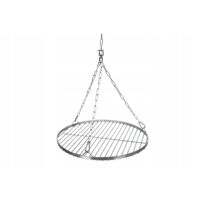 Ruszt do grilla okrągły nierdzewny Ø700 mm - z łańcuchem nierdzewnym