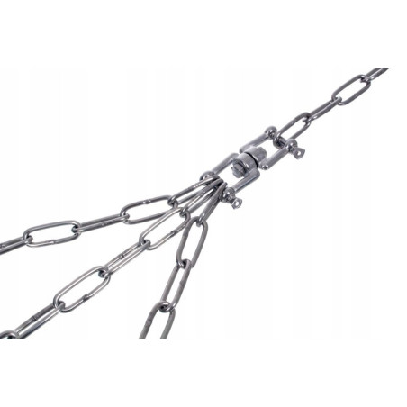 Ruszt do grilla okrągły nierdzewny Ø800 mm - z łańcuchem nierdzewnym