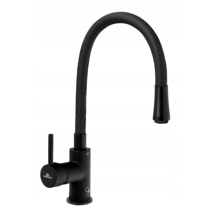 Bateria kuchenna stojąca QUEEN Diamond czarna z czarną wylewką