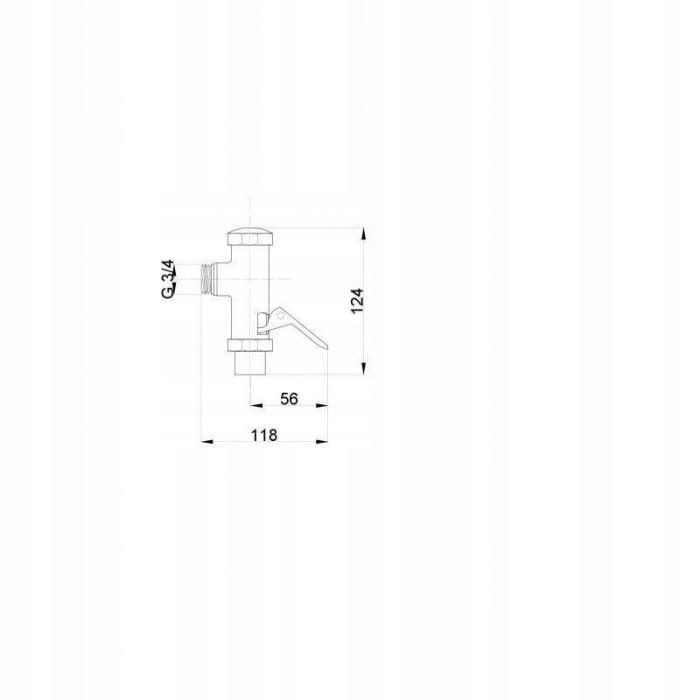 Przycisk spłukujący do WC Hydroland STANDARD srebrny