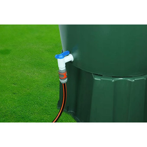 Kran IBC z wejściem GZ 3/4", wyjście GZ 3/4" + nypel - biały Mauzer bradas