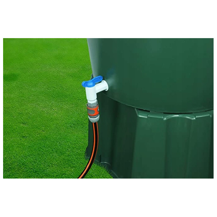 Kran IBC z wejściem GZ 3/4", wyjście GZ 3/4" + nypel - biały Mauzer bradas