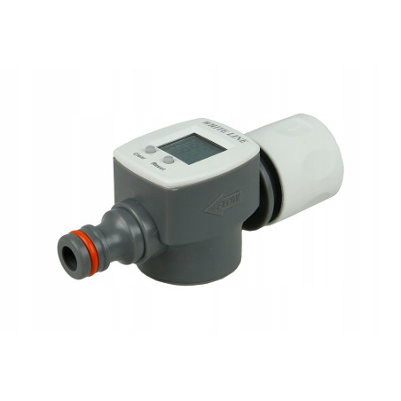 Licznik przepływu wody z szybkozłączką oraz nyplem WHITE LINE Bradas