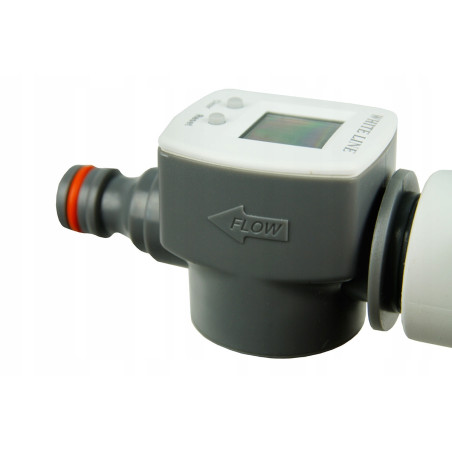 Licznik przepływu wody z szybkozłączką oraz nyplem WHITE LINE Bradas