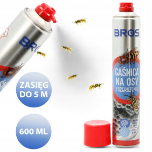 Rozpylacz aerozol przeciwko osom Bros 0,8 kg 600 ml szerszenie gaśnica