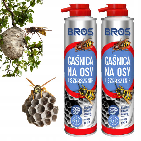 Rozpylacz aerozol przeciwko osom Bros 0,8 kg 600 ml szerszenie gaśnica