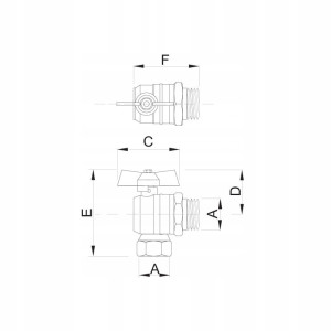Zawór kątowy Hydroland 3/4'' ZKWSK-20
