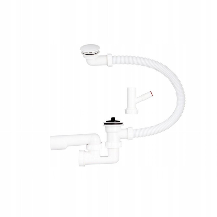 Syfon wannowy nadstropowy z wyjściem na pralkę sitko plastikowe Hydroland