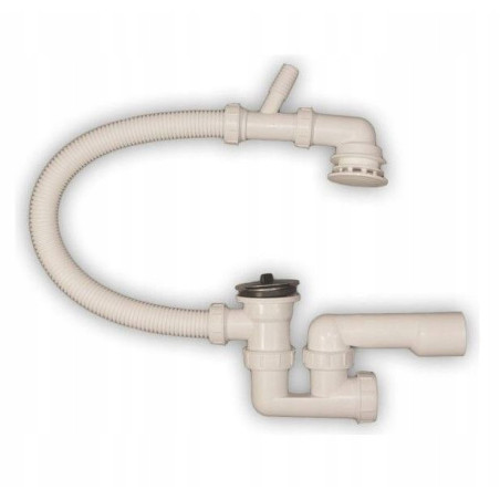 Syfon wannowy nadstropowy z wyjściem na pralkę sitko plastikowe Hydroland