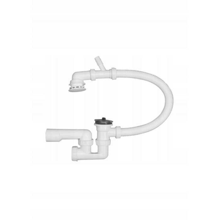 Syfon wannowy nadstropowy z wyjściem na pralkę sitko plastikowe Hydroland