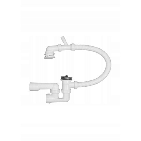 Syfon wannowy nadstropowy z wyjściem na pralkę sitko plastikowe Hydroland