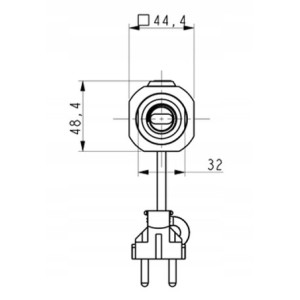 Grzałka elektryczna do grzejnika łazienkowego 600W CZARNA VOLUX