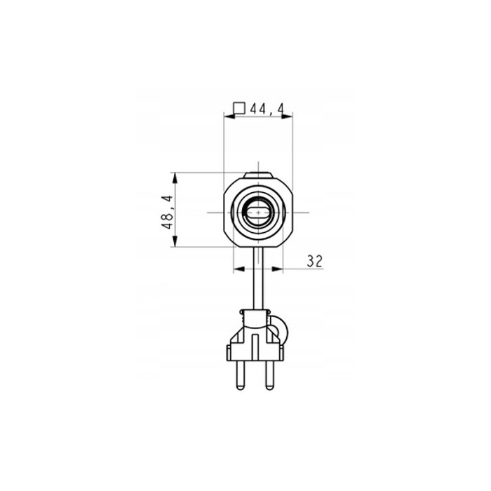 Grzałka elektryczna do grzejnika łazienkowego 600W CZARNA VOLUX